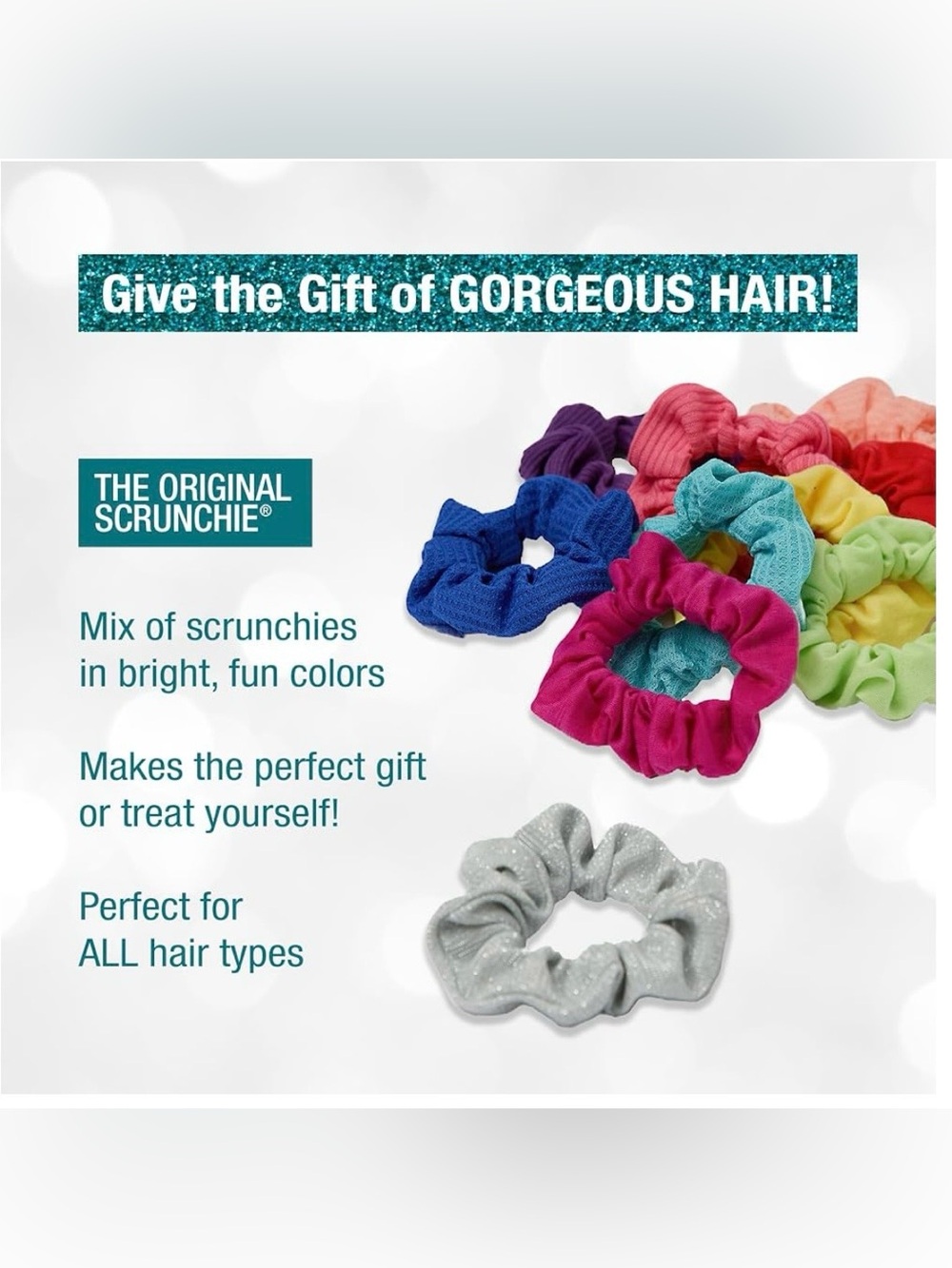 Scunci by Conair Assorted Color 10 -Piece Scrunchie Gift Pack - Picture 5 of 5